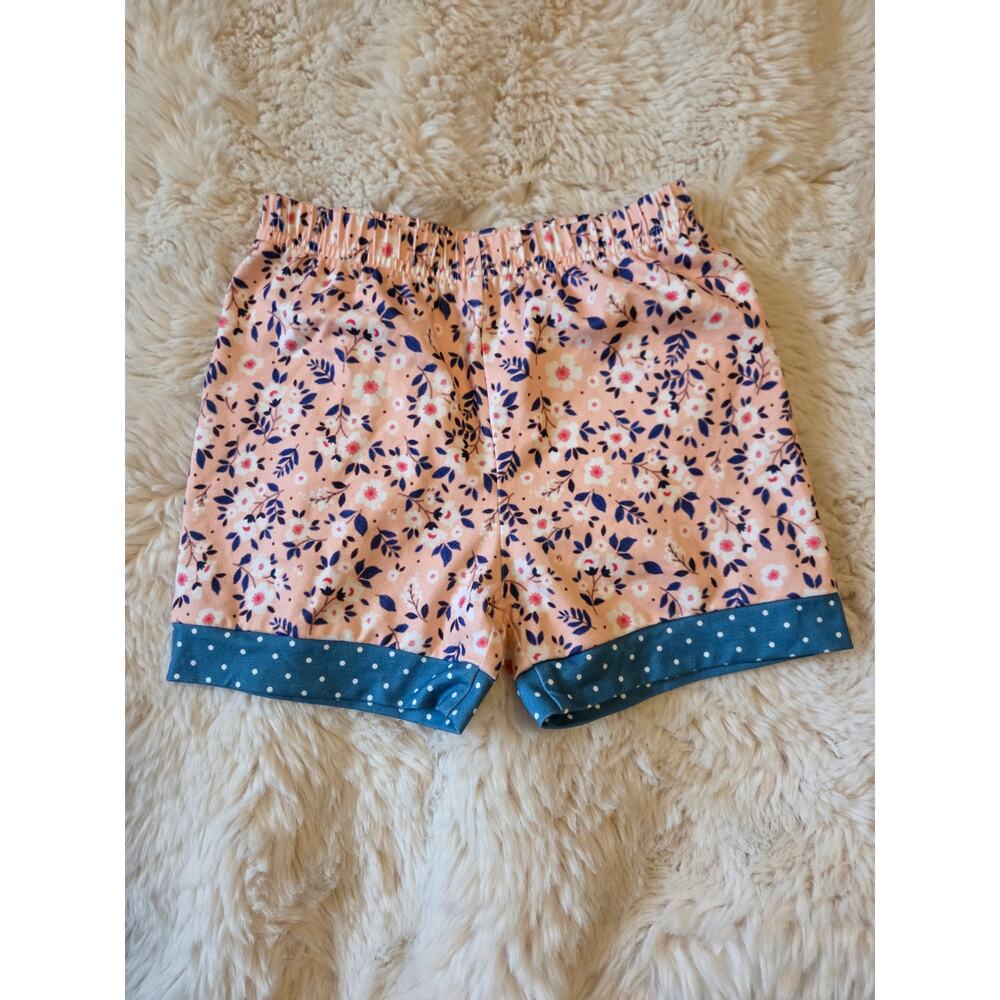 Cheeky Plum Clothing Floral and Polka Dot Pull on shorts girls 4t